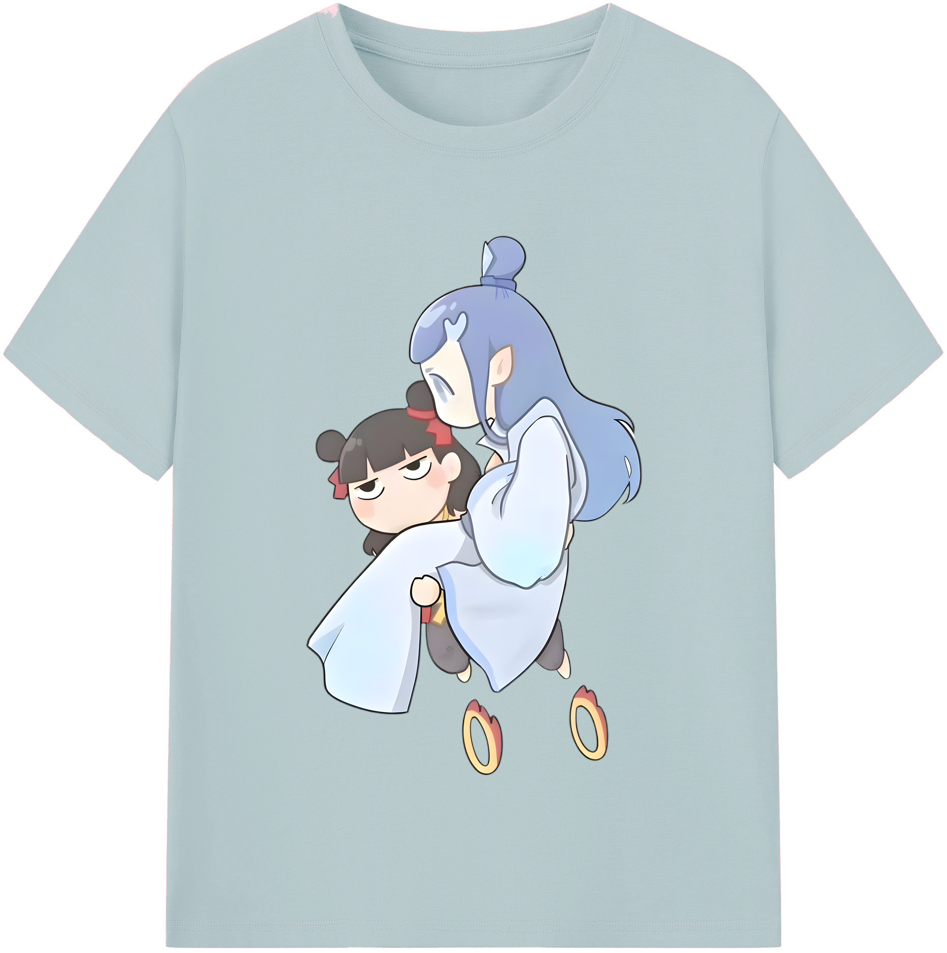 （画像用） Ne Zha 2 ナタ 魔童の大暴れ 綿100％半袖Tシャツ（フロントプリント）